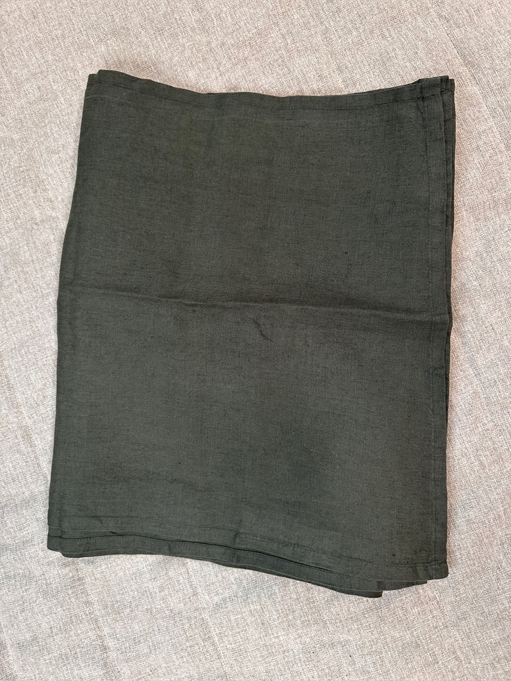 NEW Quince 100% Linen Table Runner Green 16”x108”